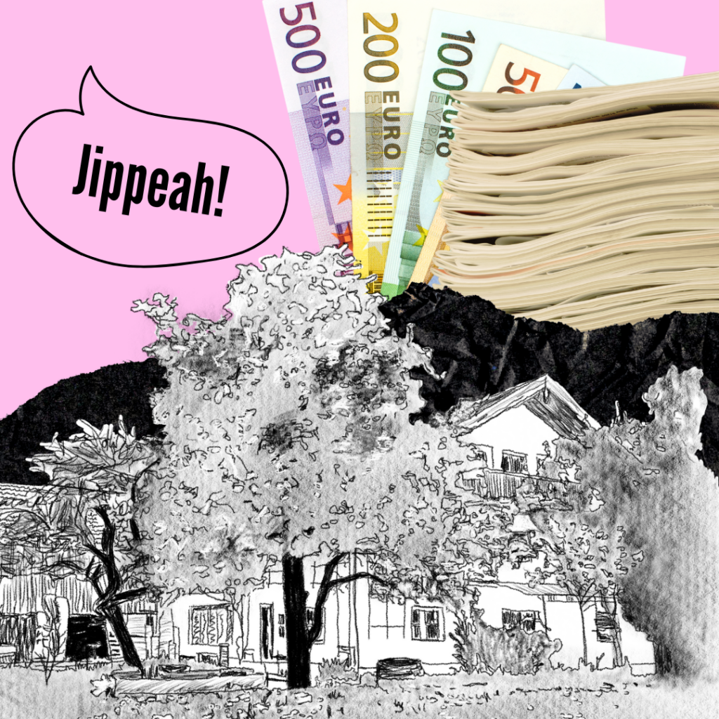 Darum füllt es die Absichtserklärung (s.u.) aus, in der es uns unverbindlich mitteilt, wie viel Geld es uns leihen wird, sobald wir es brauchen. Außerdem setzt es den Zinssatz (0,3%) und die Kündigungsfrist fest (drei Monate). Sobald wir das Geld benötigen, werden wir dann auf Franzi mit einem verbindlichen Direktkreditvertrag zukommen und die Geldübergabe einleiten.